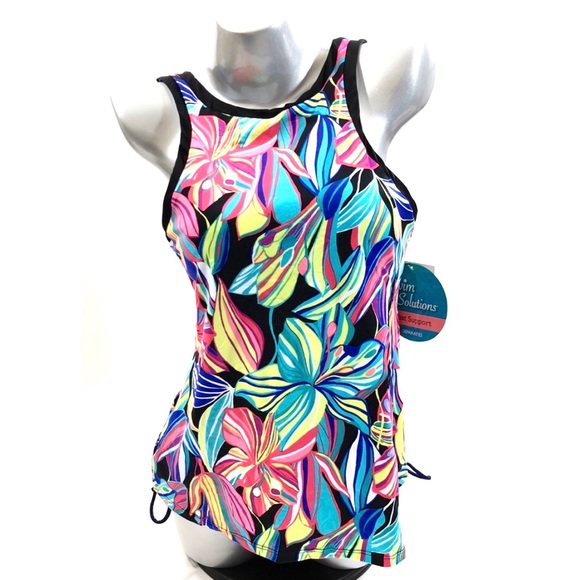 thumbnail image 2 of 24th & Ocean Women's Standard V-Neck One Piece Swimsuit, Blue... 2 of 13